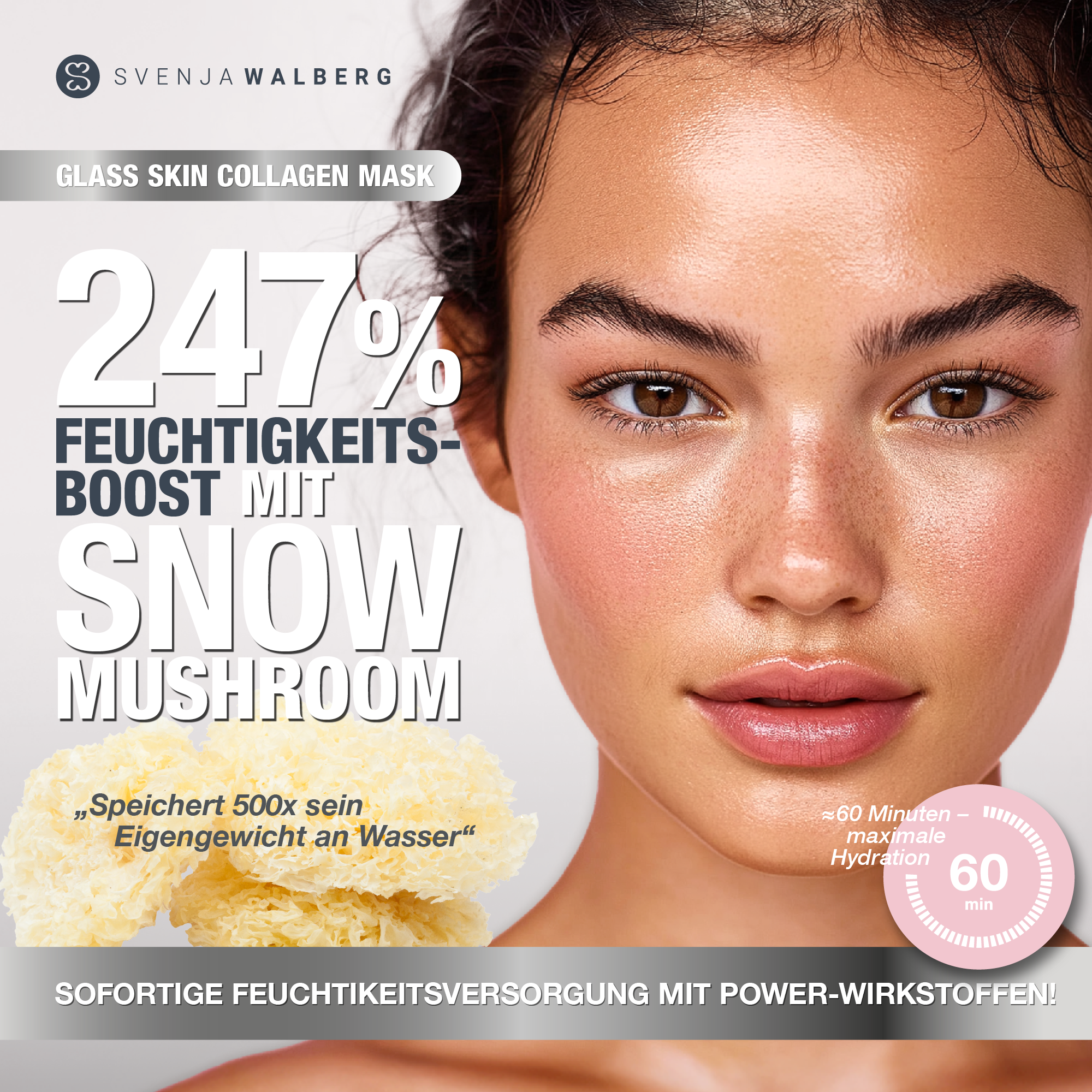 Glassskinmask® - 50er Pack - Hydrogel Gesichtsmaske für strahlende Haut