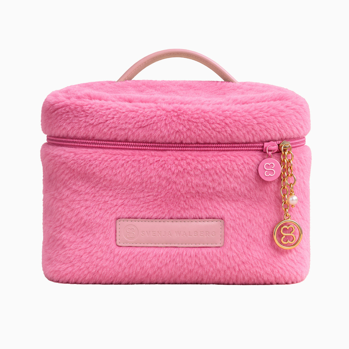 Svenja Walberg Beauty Bag – Flauschige Kosmetiktasche in Pink & Light Rosa