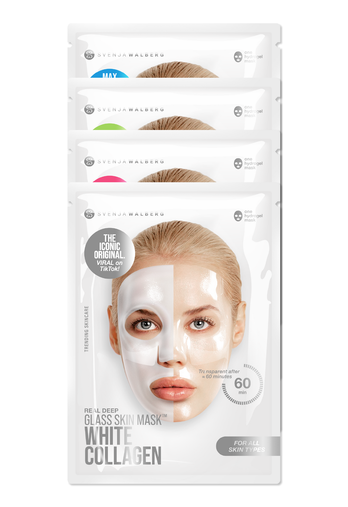 Glassskinmask® - 3er Pack - Hydrogel Gesichtsmaske für strahlende Haut