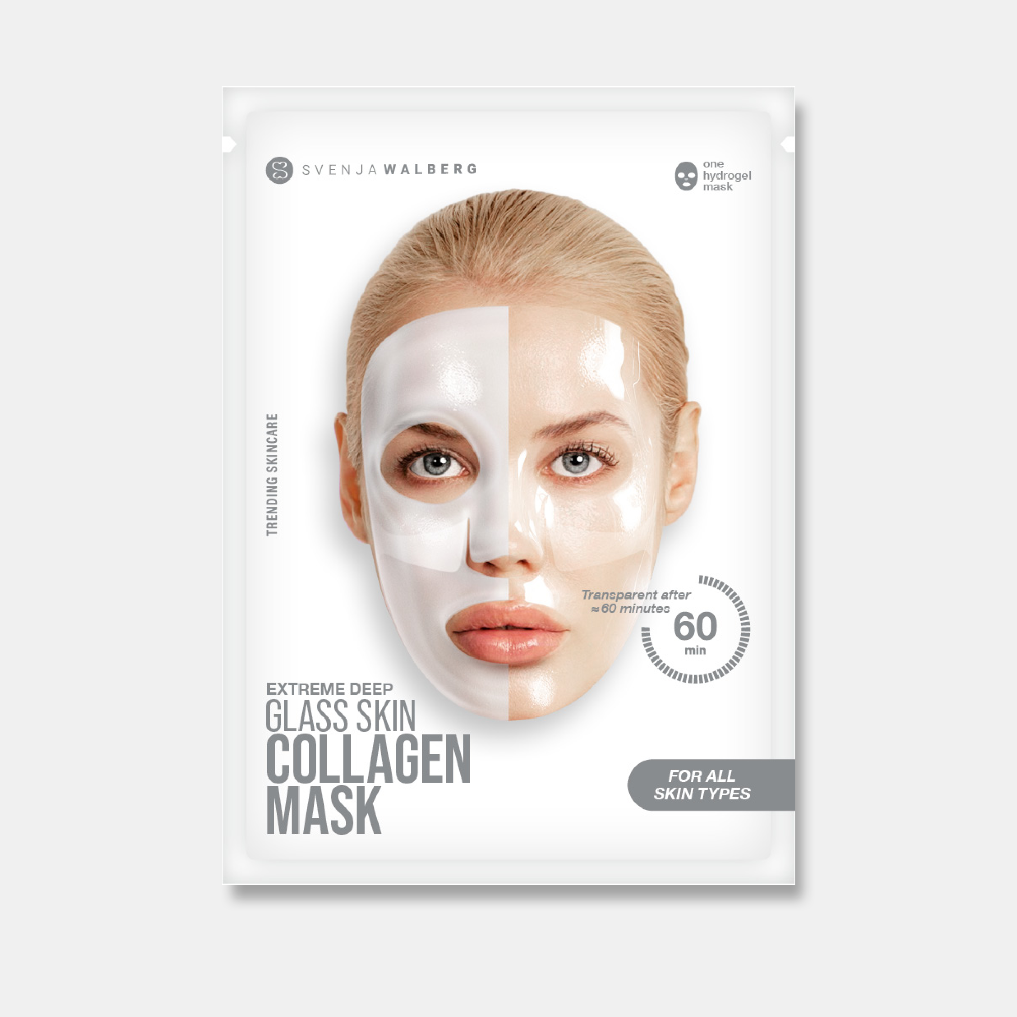 Glassskinmask® - 1er Pack - Hydrogel Gesichtsmaske für strahlende Haut
