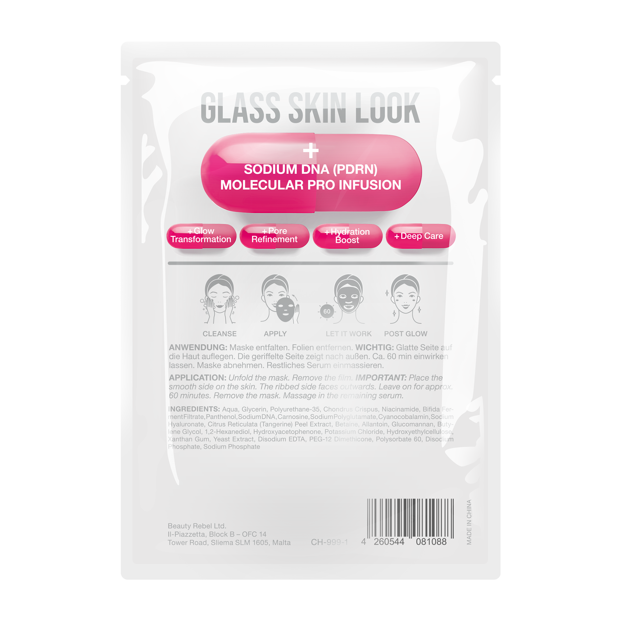 GlassSkinMask PINK PDRN [DNA]