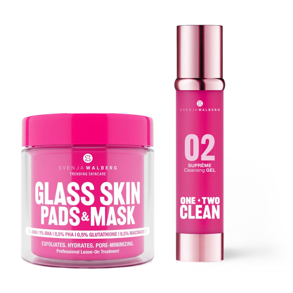 Supreme Cleansing Gel + Glass Skin Pads & Mask